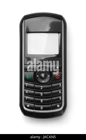 Vue avant du vieux téléphone cellulaire isolated on white Banque D'Images