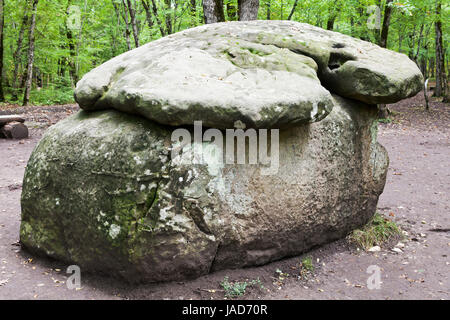 Shapsugskiy grand dolmen - monument d'architecture préhistorique dans la région de montagnes du Caucase, Russie Banque D'Images