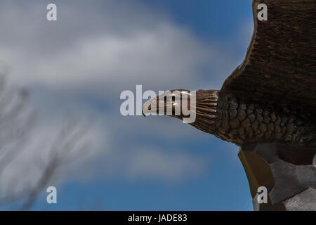 Sculpture d'aigle à Eagle Rock 9/11 Memorial Banque D'Images