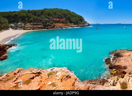 Ibiza Cala Salada à San Antonio Abad à Îles Baléares Espagne Banque D'Images