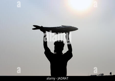 Digha, West Bengal en Inde le 7 février en 2017 - Font les pêcheurs pêcher dans la côte de Digha, Inde. Groupe de pêcheurs. Banque D'Images