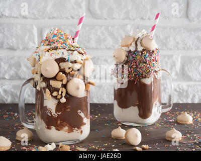 Freakshake avec copie espace Banque D'Images