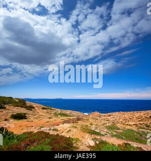 Ibiza à San Antonio Abad Satorre vue méditerranéenne à isands Baléares Banque D'Images