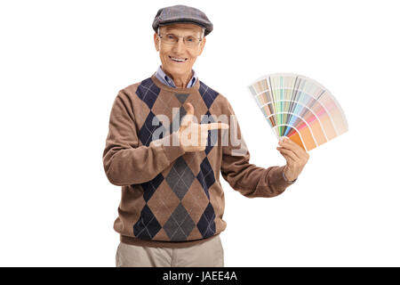 La haute tenue un échantillon de couleur et de pointage isolé sur fond blanc Banque D'Images