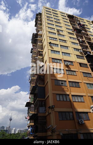 Projet de logements (Programme Perumahan Negara ou PPR) faible coût des tours d'appartements à KualaLumpur, Malaisie Banque D'Images