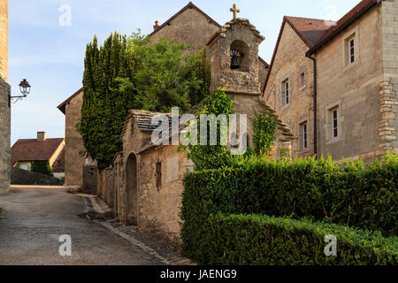 La France, du Jura, Château Chalon, étiqueté Plus Beaux Villages de France, Saint Vernier chapelle ou chapelle des Vignerons Banque D'Images