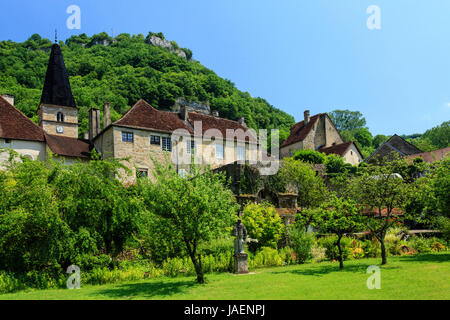 France, Jura, Baume les Messieurs, étiqueté Les Plus Beaux Villages de France (Les Plus Beaux Villages de France) Banque D'Images