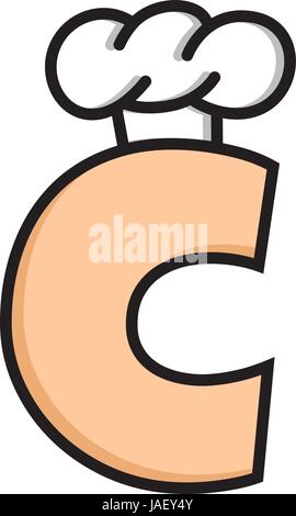 Logotype logo hat chef thème avec lettre initiale Illustration de Vecteur