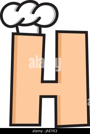 Logotype logo hat chef thème avec lettre initiale Illustration de Vecteur