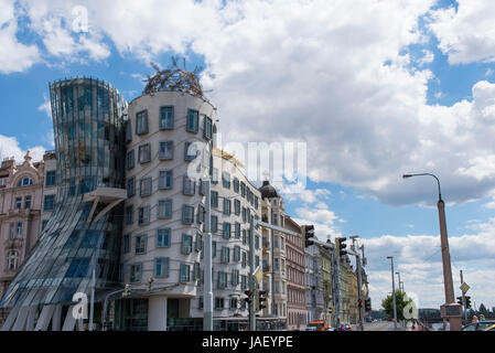 Maison dansante,bâtiment Nationale-Nederlanden, Prague, République Tchèque Banque D'Images