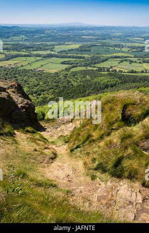 Royaume-uni, Angleterre, Shropshire, le Wrekin, augmentation de la vue depuis l'aiguille's Eye Banque D'Images