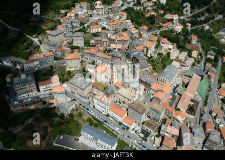 Village de Montagne Novale, Corse, France Banque D'Images