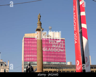 Célébrations des Jeux du Commonwealth 2014 George Square, Glasgow, Royaume-Uni Banque D'Images