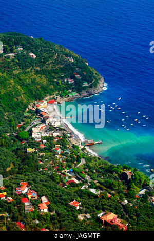 Marina del Cantone, Péninsule de Sorrente, Campanie, Italie Banque D'Images