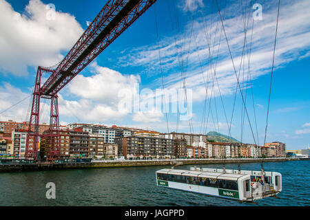 Pont Vizcaya ou Puente Colgante, Bilbao, Biscaye, Pays Basque, Espagne Banque D'Images