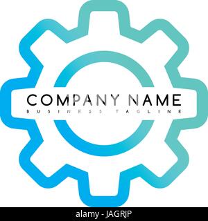 Logo du modèle de marque cog définition thème logotype vectoriel illustration Illustration de Vecteur