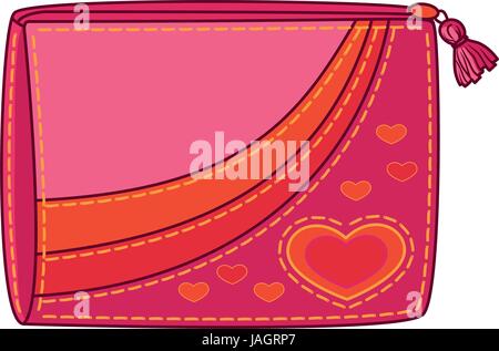 Bourse avec valentine hearts Illustration de Vecteur