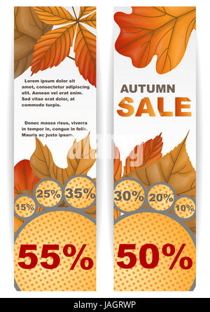 Vente d'automne. Brochure d'entreprise. Vector Illustration. Eps 10. Banque D'Images