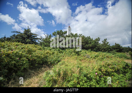 Phare de Blaavand, Danemark Banque D'Images