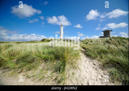 Phare de Blaavand, Danemark Banque D'Images