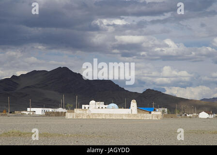 La Mongolie, province de l'ouest extrême,Bayan Olgii province,ville de Bayan Ulgii, mosquée, Banque D'Images