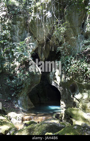 Actun Tunichil Muknal Belize,ciel,,Maya,entrée,Xibalba, Banque D'Images