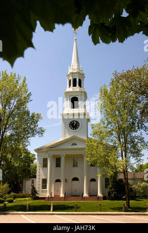 La première Église congrégationaliste de Old Lyme, Connecticut, USA Banque D'Images