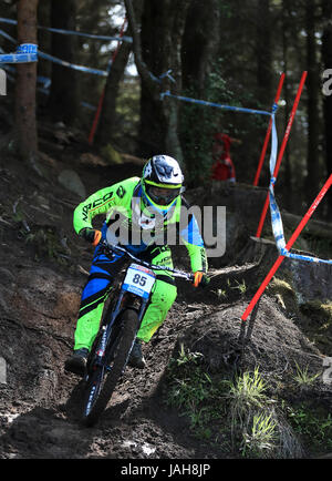 Joseph Smith de Norco Factory Racing pendant la première journée de la coupe du monde UCI Mountain Bike 2017 à fort William. APPUYEZ SUR ASSOCIATION photo. Date de la photo: Samedi 3 juin 2017. Le crédit photo devrait se lire comme suit : Tim Goode/PA Wire. Banque D'Images