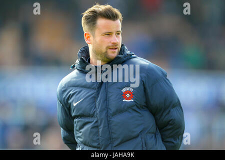 Hartlepool United manager Matthew Bates Banque D'Images