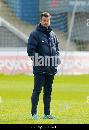 Hartlepool United manager Matthew Bates Banque D'Images