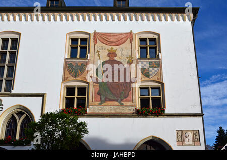 Fresken am Rathaus, Murnau Banque D'Images