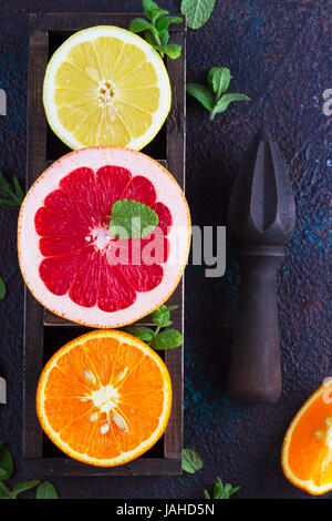 Orange, citron et pamplemousse Banque D'Images