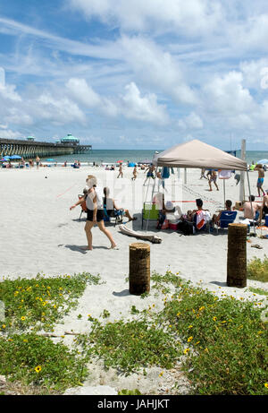 Folly Beach, Charleston, Caroline du Sud, États-Unis. Banque D'Images