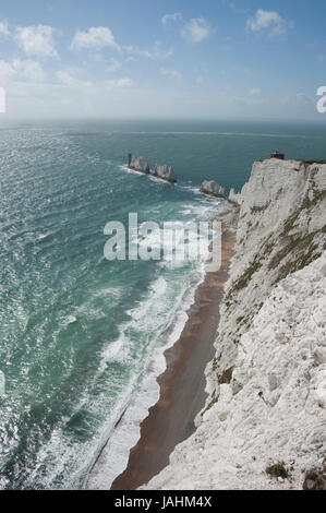 Les aiguilles, à l'île de Wight, Royaume-Uni Banque D'Images