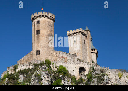 Château de Foix, Occitanie, France. Banque D'Images