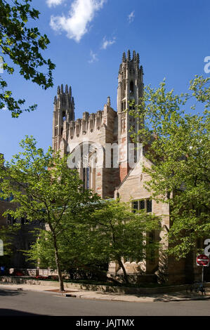 Les motifs de l'université de Yale, New Haven, CT. L'École de droit de Yale Banque D'Images