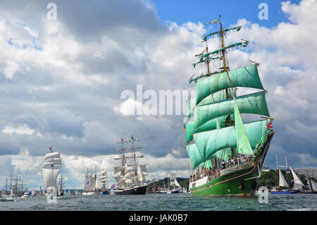 L'Allemagne,la mer Baltique,windjammer,départs,Alexander von Humboldt, Banque D'Images