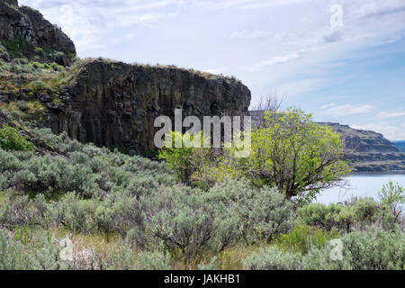 La Gorge de la rivière Columbia dans central Washington State, USA Banque D'Images