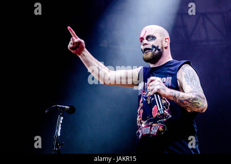 Milan, Italie. 06 Juin, 2017. Le groupe de heavy metal alternatif cinq doigts Punch mort exécute vivent dans Milan au crédit d'Alcatraz : Mairo Cinquetti/Pacific Press/Alamy Live News Banque D'Images