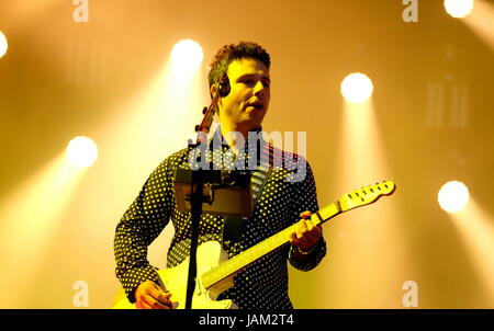 Adam Zindani Avec Stereophonics Isle of Wight Festival 10 juin 2016, l'OIEAU Newport Banque D'Images