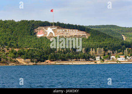 Canakkale, Turquie - 31 octobre 2016 : vue sur la péninsule de Gallipoli près de Canakkale Banque D'Images