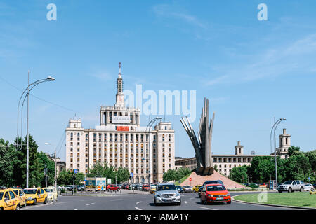 Bucarest, Roumanie - 24 MAI 2017 : Casa place Presei Libere (Maison de la presse libre) est un bâtiment de Bucarest, le plus haut de la ville entre 1956 et 2 Banque D'Images