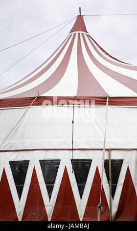 Cirque de la construction lors de festivals en Espagne, avec tente et show Banque D'Images