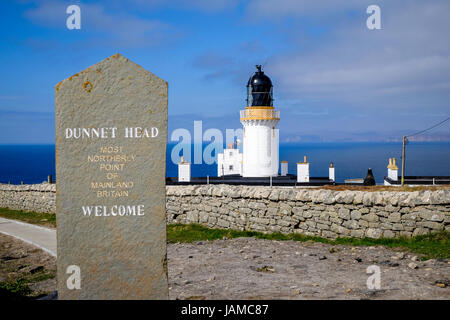 Dunnet Head, la partie la plus au nord de la Grande-Bretagne. Banque D'Images