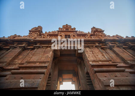 Brihadeeswara Temple de Thanjavur, Tamil Nadu, Inde. L'un des sites du patrimoine mondial de l'UNESCO. Banque D'Images