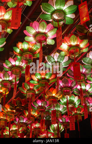 Historique des lanternes à Pak Tai Temple (1863), Wan Chai, Hong Kong Island, Hong Kong, Chine Banque D'Images