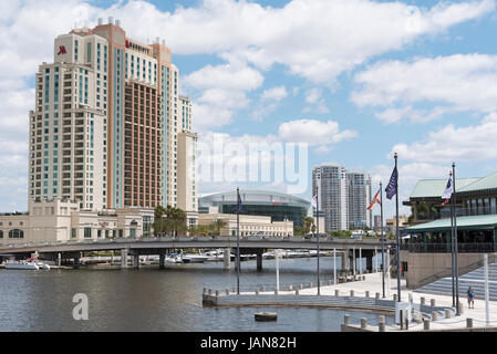 Le Tampa Marriott Waterside hotel centre-ville de Tampa, en Floride, USA. Avril 2017 Banque D'Images