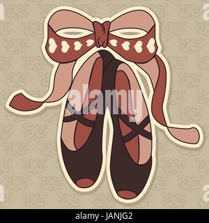 Illustration de pointes de ballet shoes Illustration de Vecteur