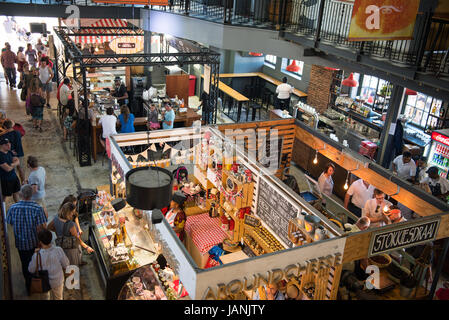 Vue aérienne d'un marché couvert Banque D'Images