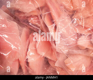 Scellés sous vide de la viande de poisson Banque D'Images